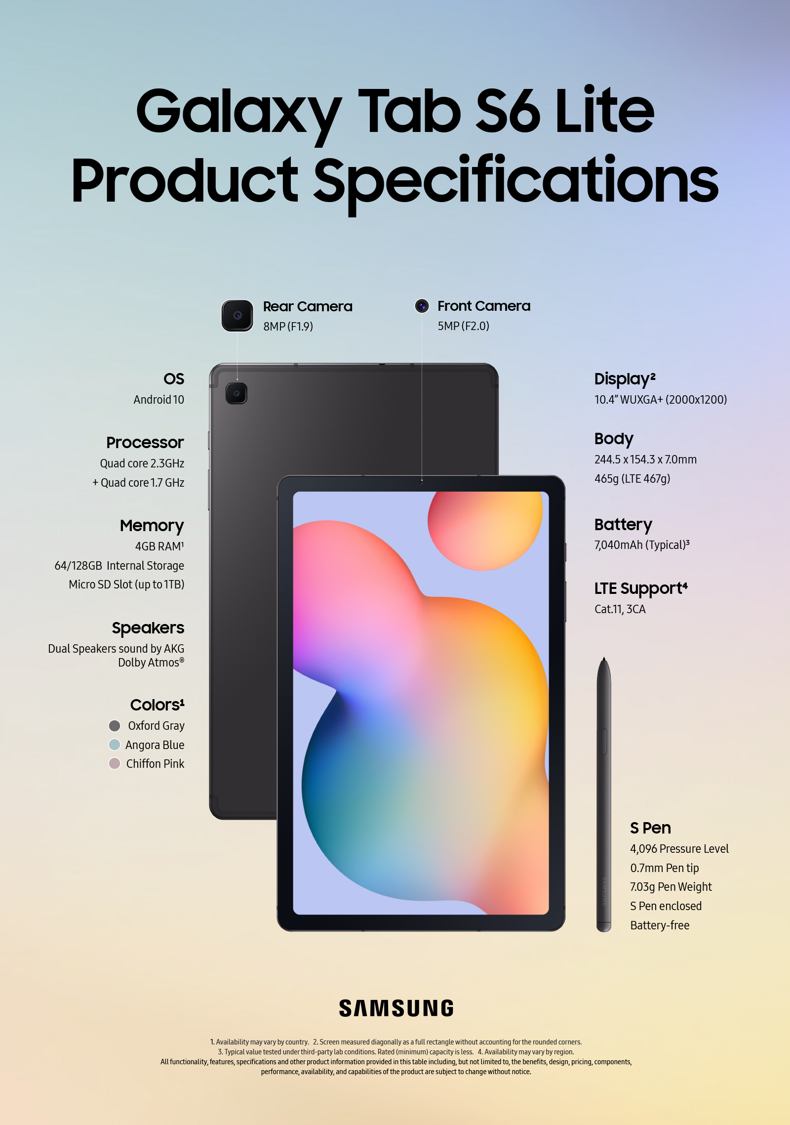 Infographic] Galaxy Tab S6 Lite: The Ultimate Device for Your Work and Play  Needs – Samsung Mobile Press