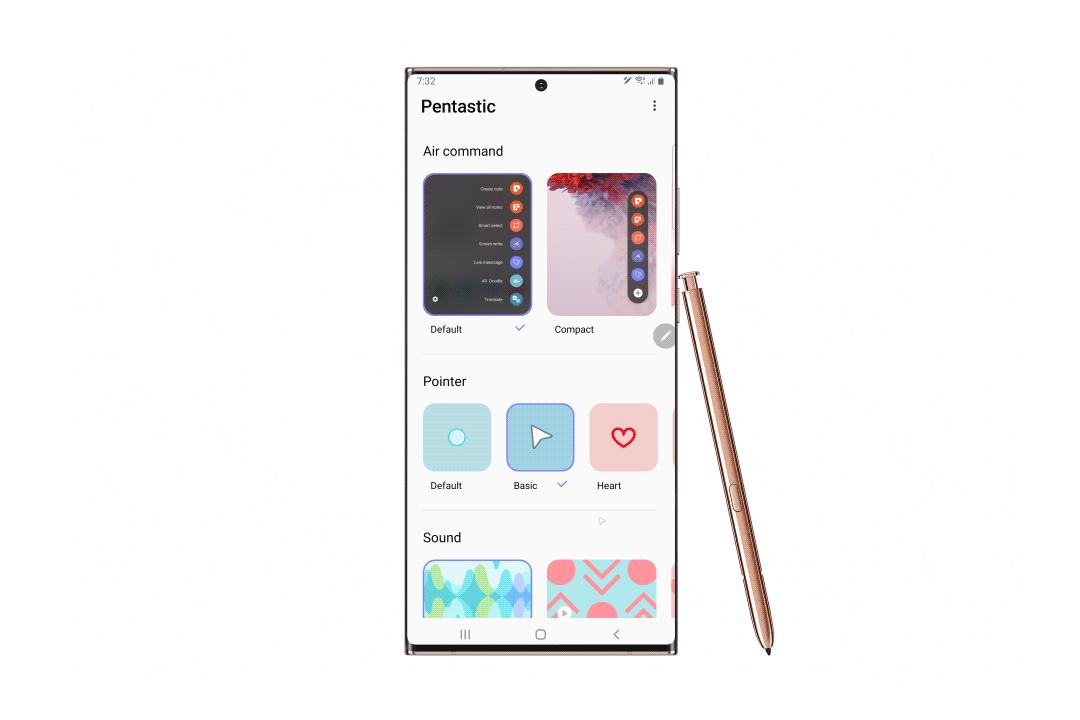 Customizing the S Pen pointer in Pentastic