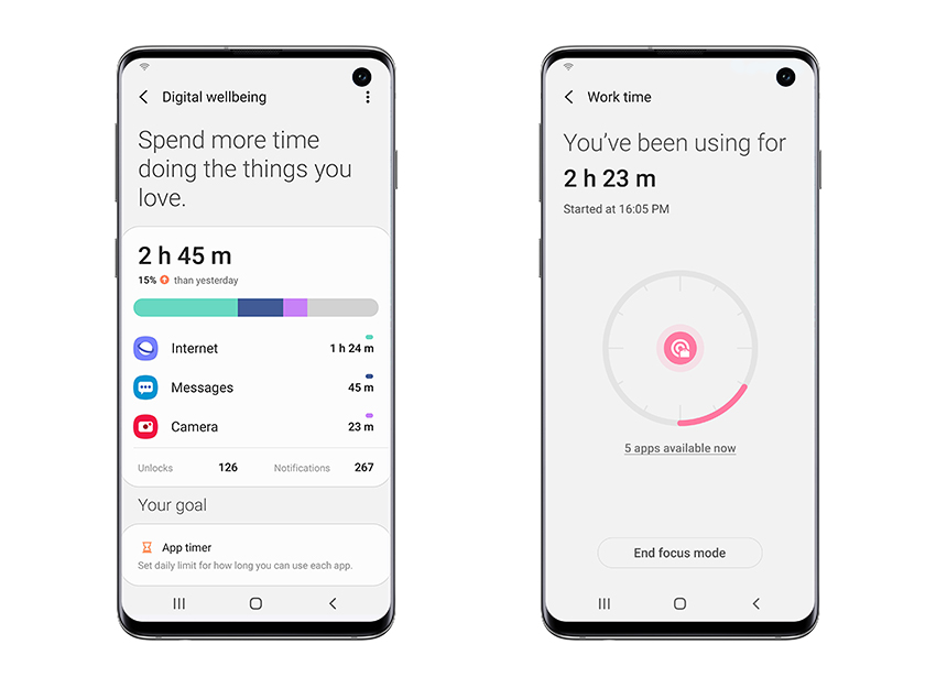 Galaxy S10 One UI_Digital Wellbeing