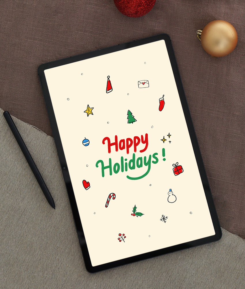 Master Calligraphy with the Galaxy Tab S7+ holiday message 2 lifestyle image