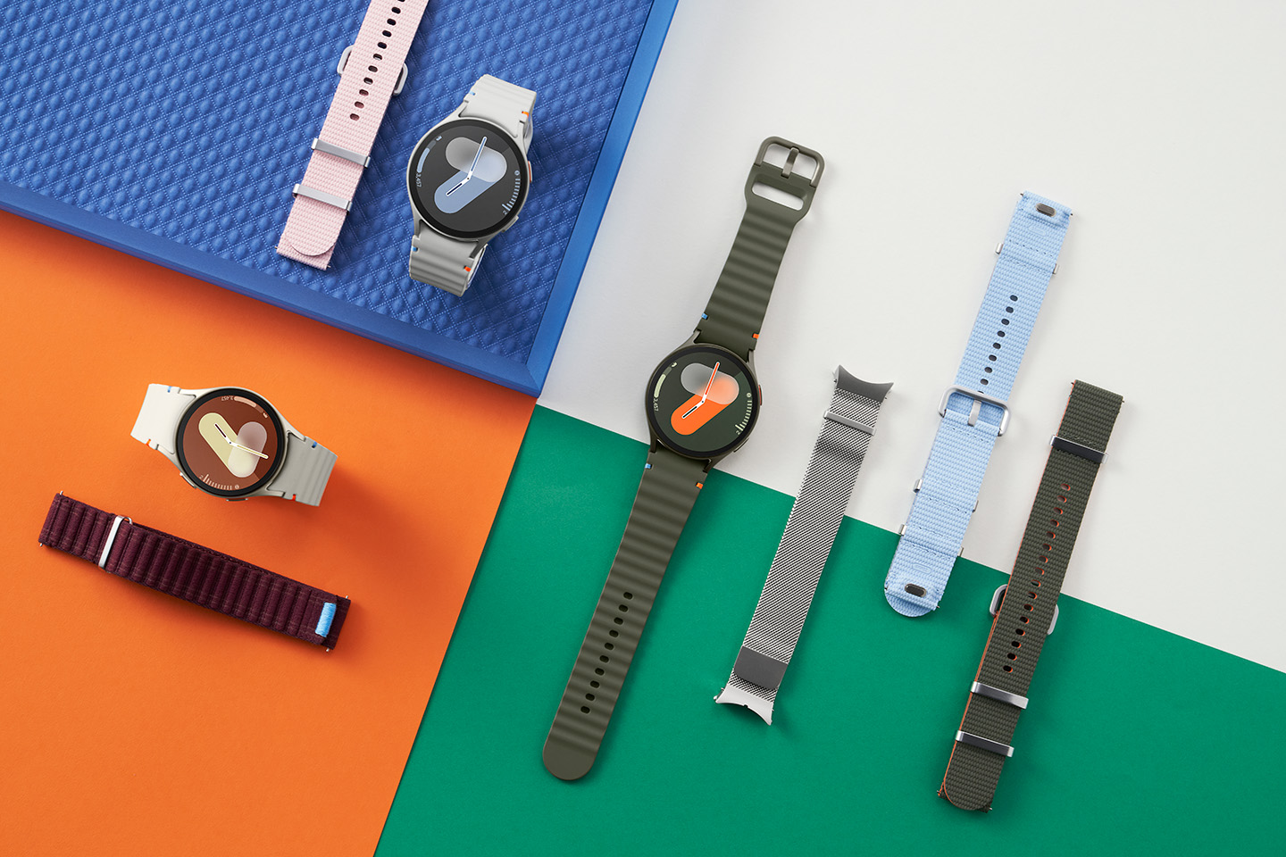 Press release images of expanded wearables portfolio including Galaxy Ring, Galaxy Watch Ultra, Galaxy Watch7