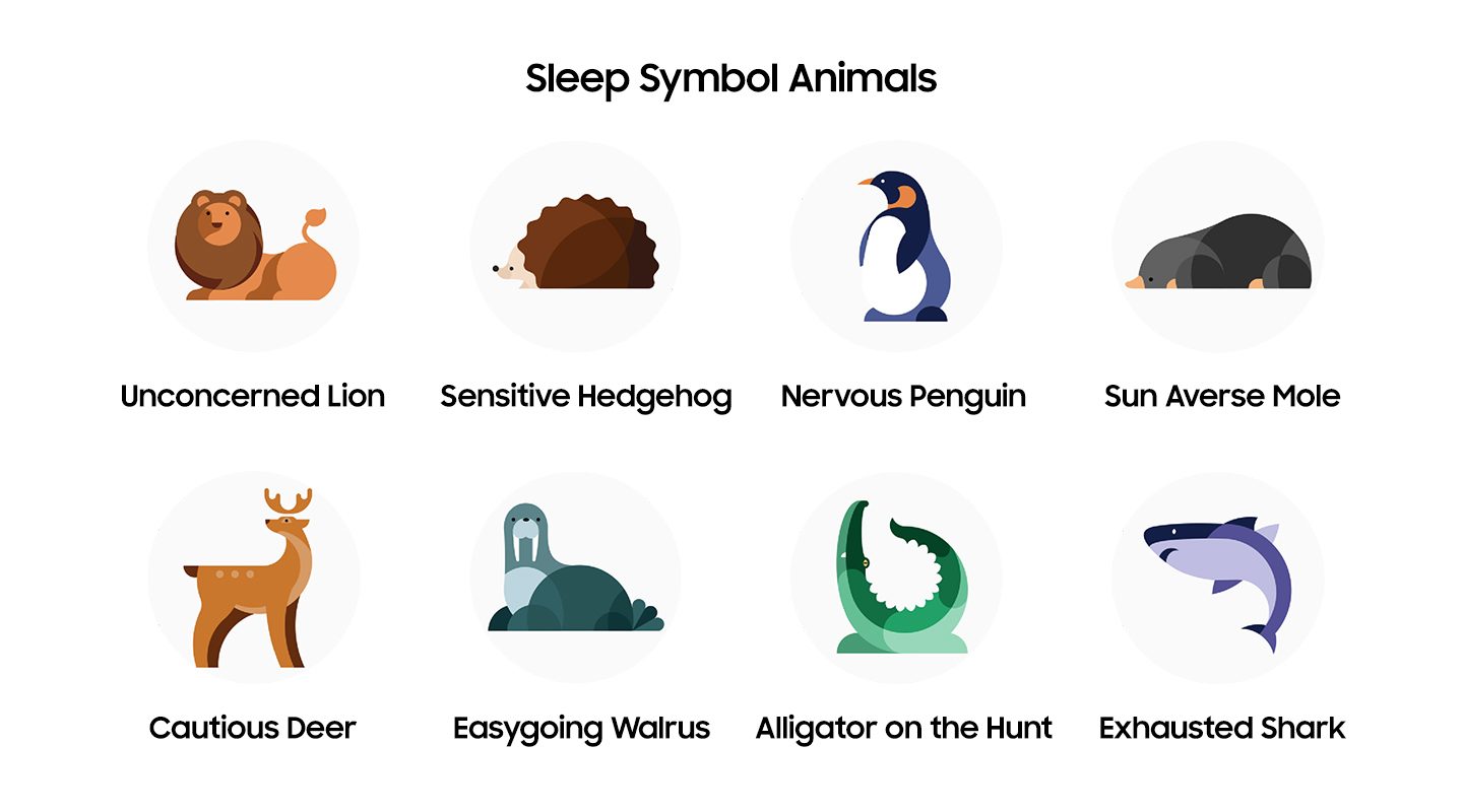 8 new sleep symbol animals of Galaxy Watch4 series' new sleep coaching program