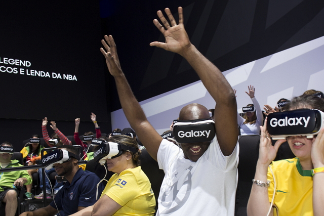 NBA Legend and Two-time Olympic Gold Medalist Gary Payton Visits the Samsung Galaxy Studio in Olympic Park to Surprise Fans and Experience Samsung's Technologies