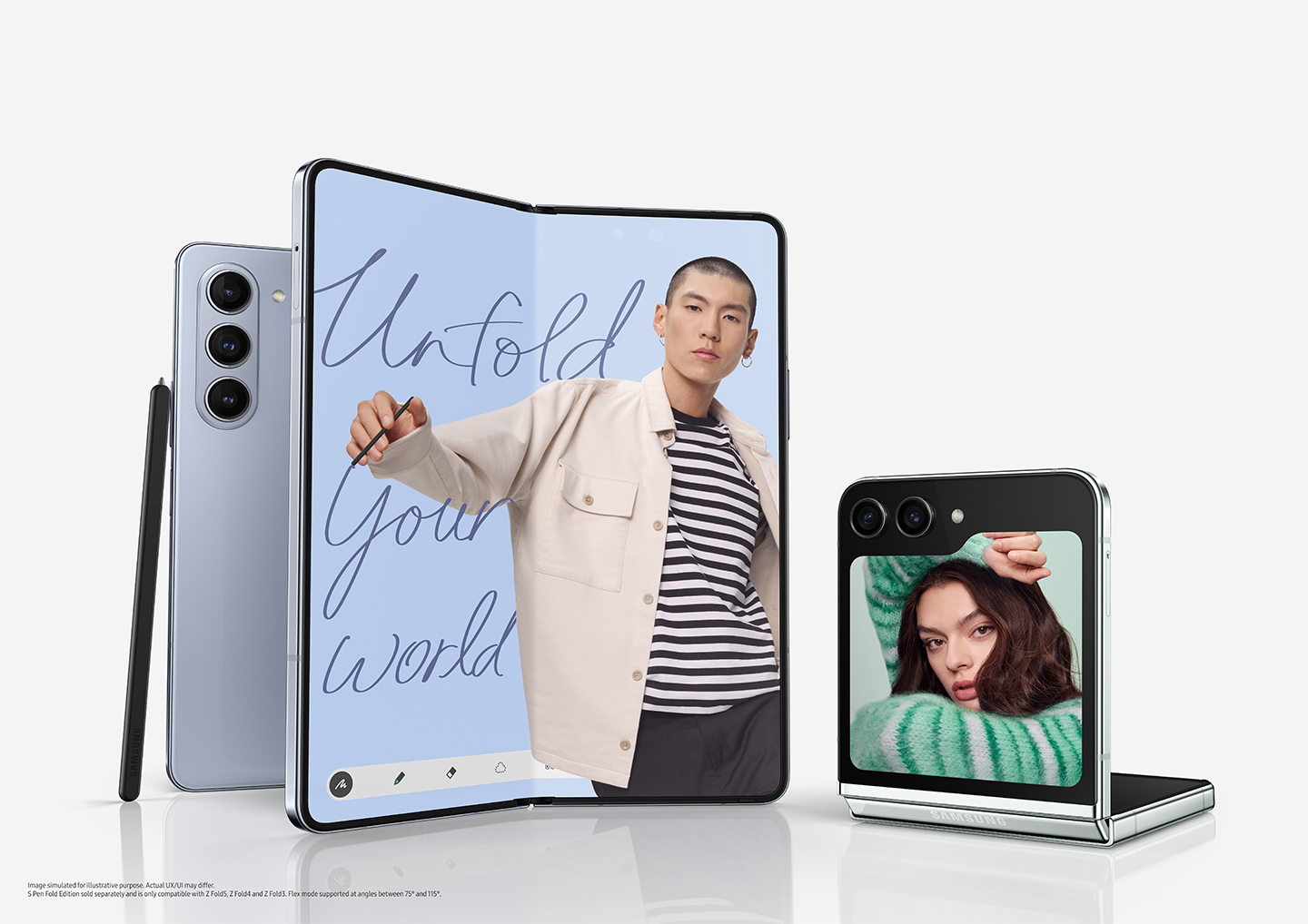 Image to illustrate the release of Galaxy Z Flip5 and Galaxy Z Fold5