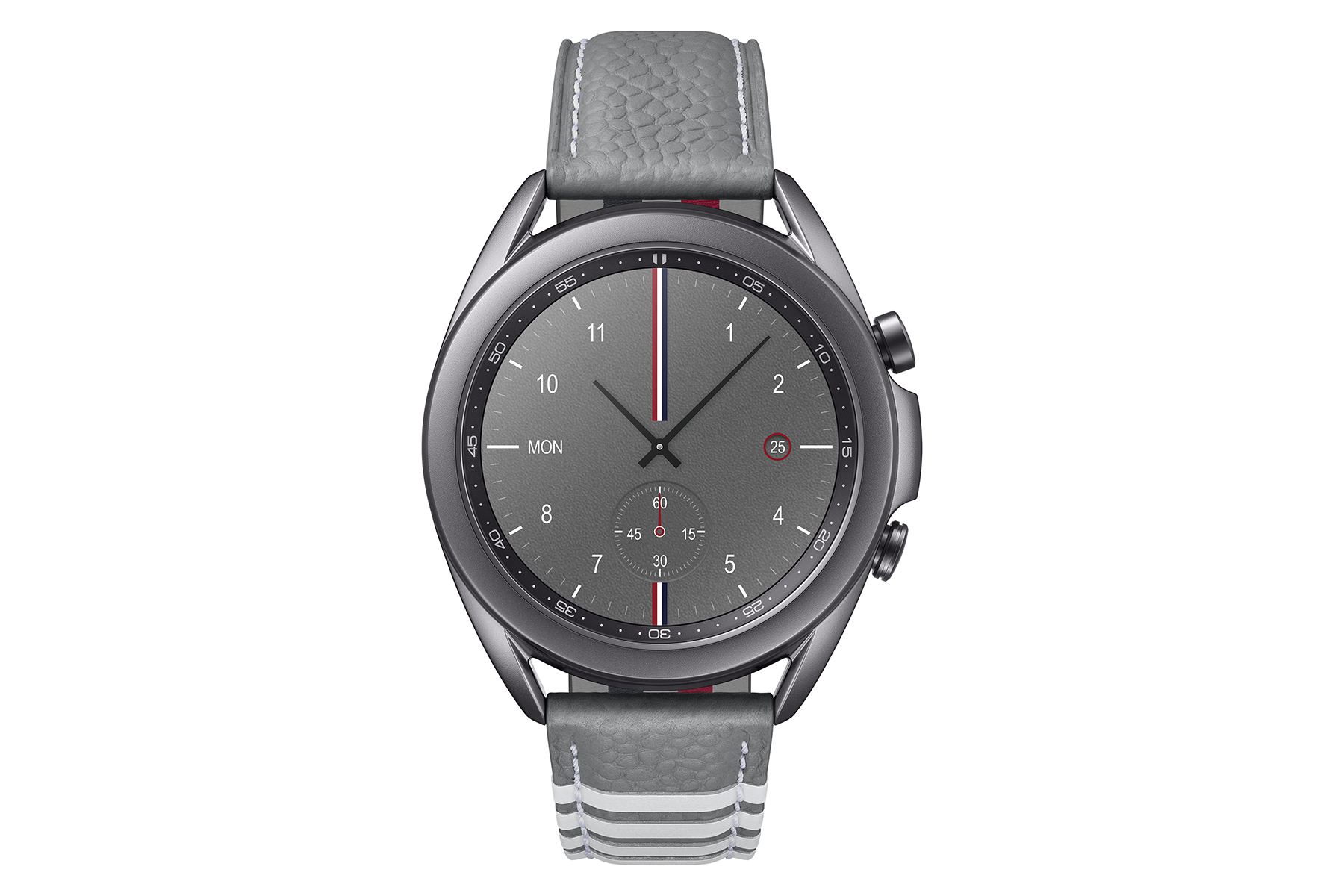 Galaxy Watch3 Thom Browne Edition, front view.