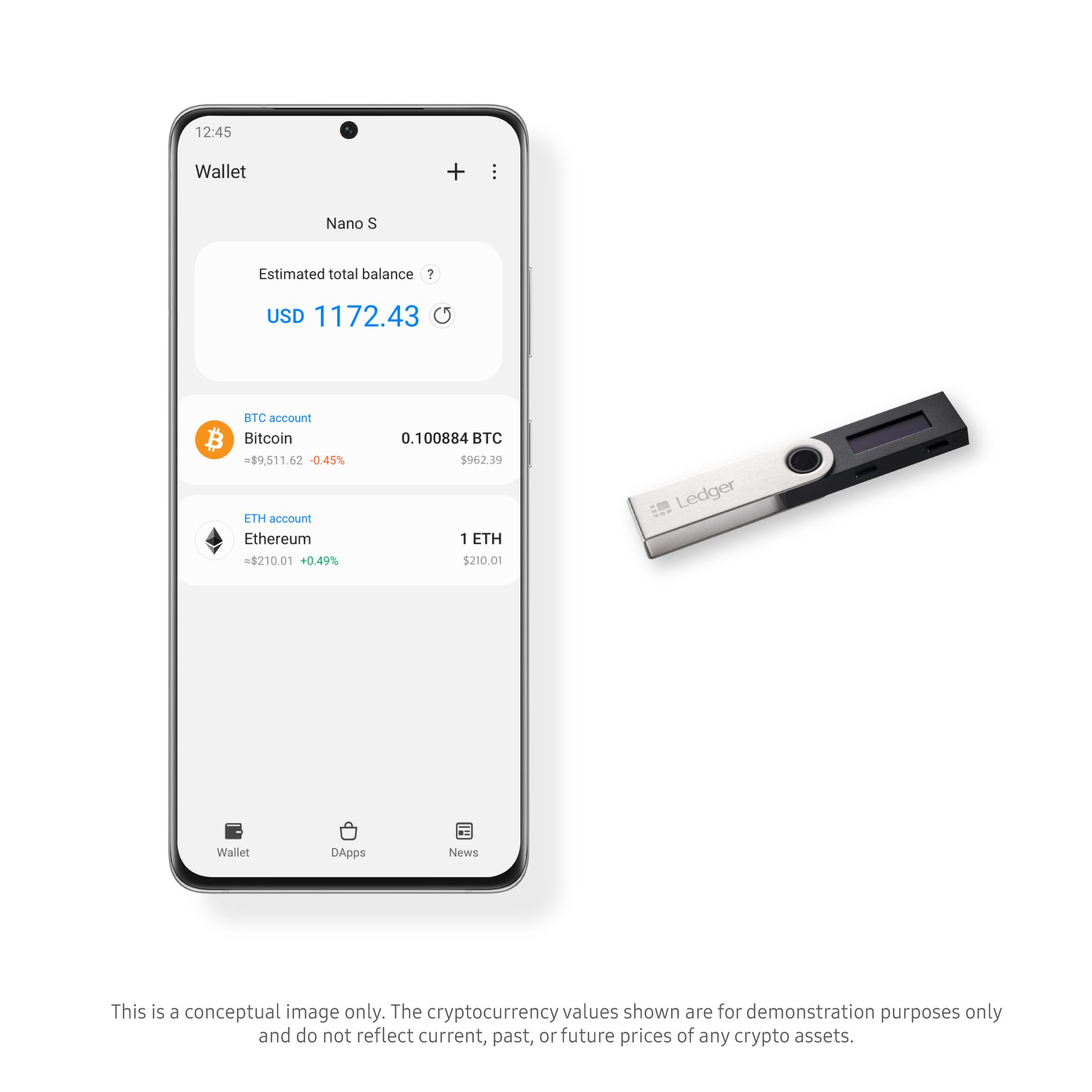 Samsung Blockchain Wallet and Nano S Ledger